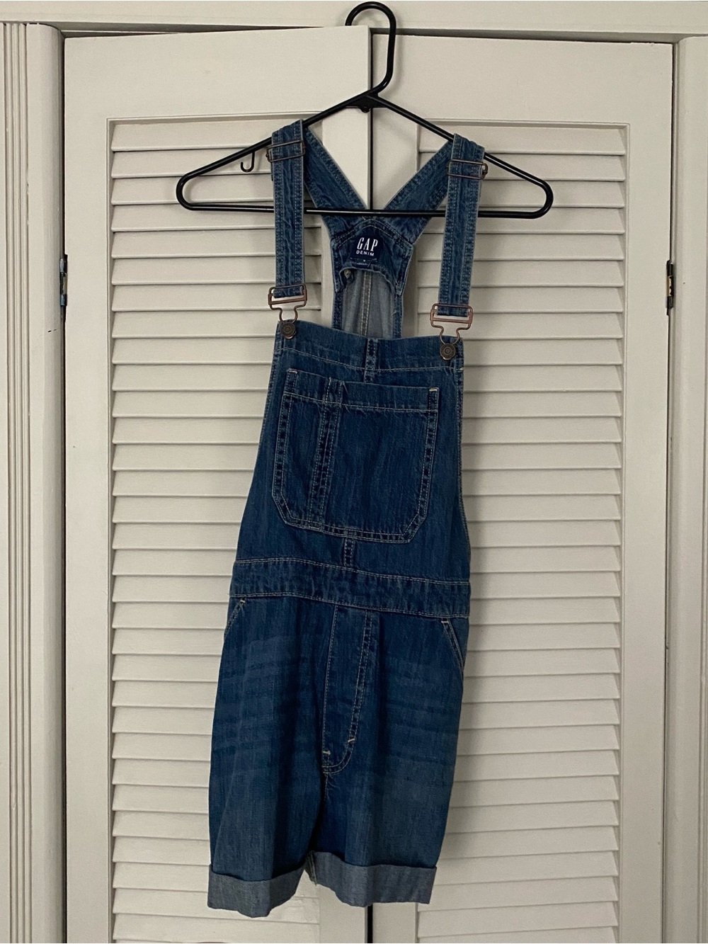 GAP Denim Short Overalls - Dark Blue